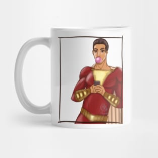 Shazam! Superhero from DC comics in anime style Mug